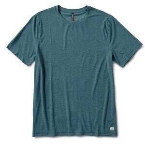 Vuori Strato Tech Tee Shirt Short Sleeve Crewneck Heather Green Gray Size Medium